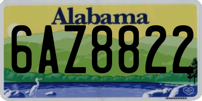 AL license plate 6AZ8822