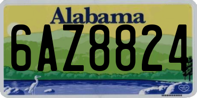 AL license plate 6AZ8824