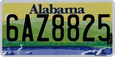 AL license plate 6AZ8825