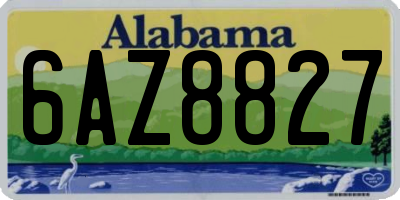 AL license plate 6AZ8827