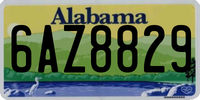AL license plate 6AZ8829