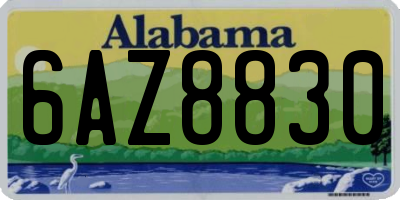 AL license plate 6AZ8830