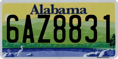 AL license plate 6AZ8831