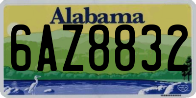 AL license plate 6AZ8832
