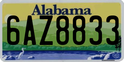 AL license plate 6AZ8833