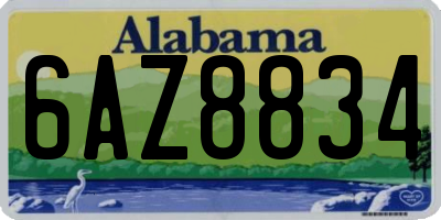 AL license plate 6AZ8834