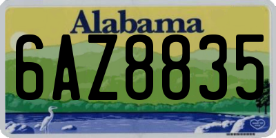 AL license plate 6AZ8835