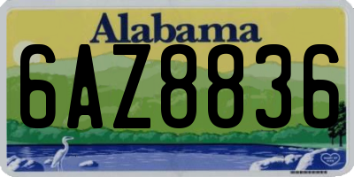 AL license plate 6AZ8836