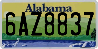 AL license plate 6AZ8837