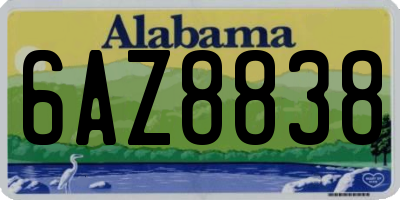 AL license plate 6AZ8838