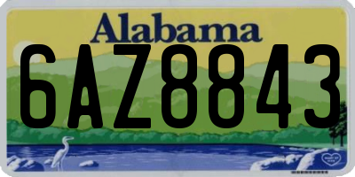 AL license plate 6AZ8843