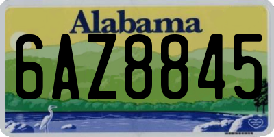 AL license plate 6AZ8845