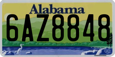 AL license plate 6AZ8848
