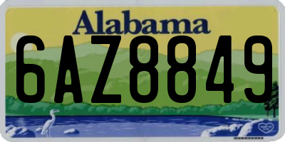 AL license plate 6AZ8849