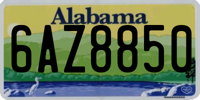 AL license plate 6AZ8850