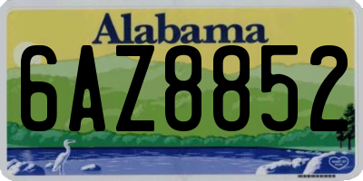 AL license plate 6AZ8852