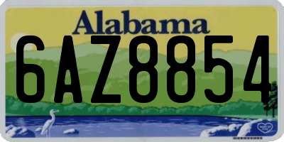 AL license plate 6AZ8854