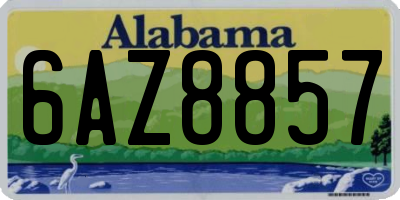 AL license plate 6AZ8857