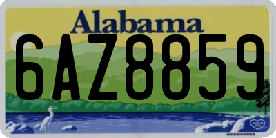 AL license plate 6AZ8859
