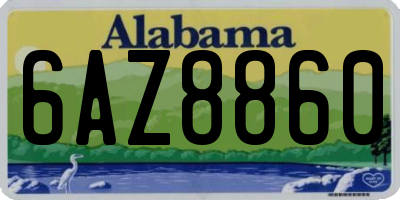 AL license plate 6AZ8860