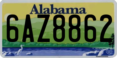 AL license plate 6AZ8862