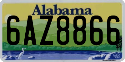 AL license plate 6AZ8866