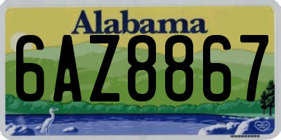 AL license plate 6AZ8867
