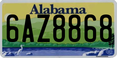AL license plate 6AZ8868