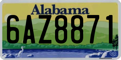 AL license plate 6AZ8871