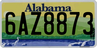 AL license plate 6AZ8873