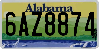 AL license plate 6AZ8874