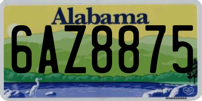 AL license plate 6AZ8875