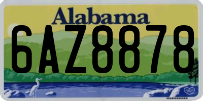 AL license plate 6AZ8878