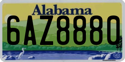 AL license plate 6AZ8880