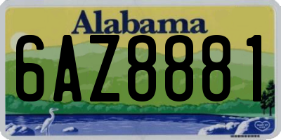 AL license plate 6AZ8881