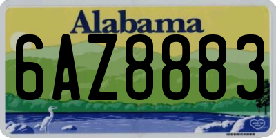 AL license plate 6AZ8883
