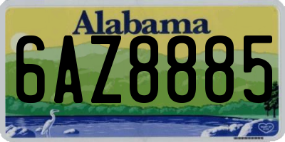 AL license plate 6AZ8885