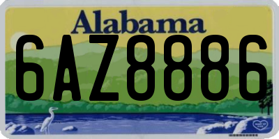 AL license plate 6AZ8886