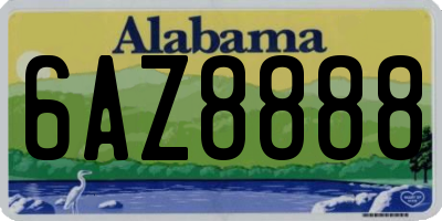 AL license plate 6AZ8888