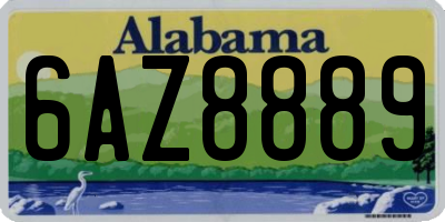 AL license plate 6AZ8889