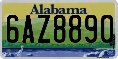 AL license plate 6AZ8890