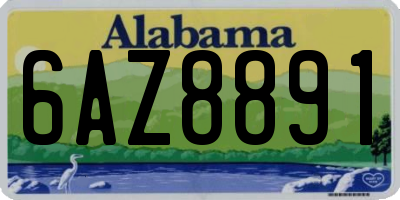 AL license plate 6AZ8891