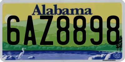 AL license plate 6AZ8898