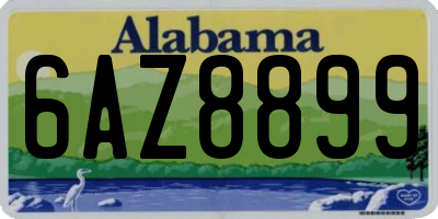 AL license plate 6AZ8899