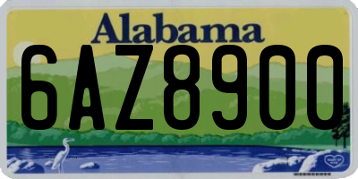 AL license plate 6AZ8900