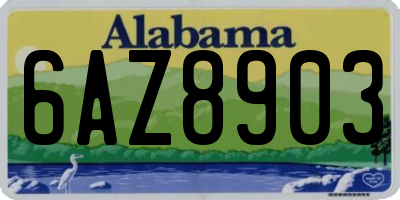 AL license plate 6AZ8903