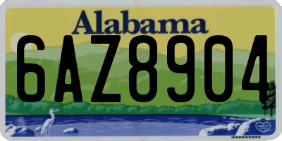 AL license plate 6AZ8904