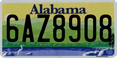 AL license plate 6AZ8908