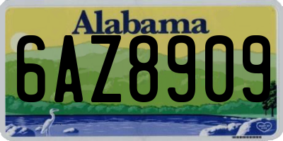 AL license plate 6AZ8909
