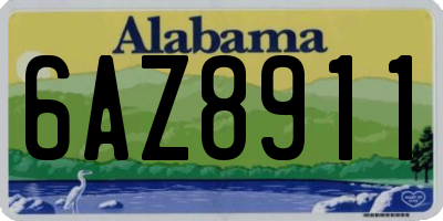 AL license plate 6AZ8911